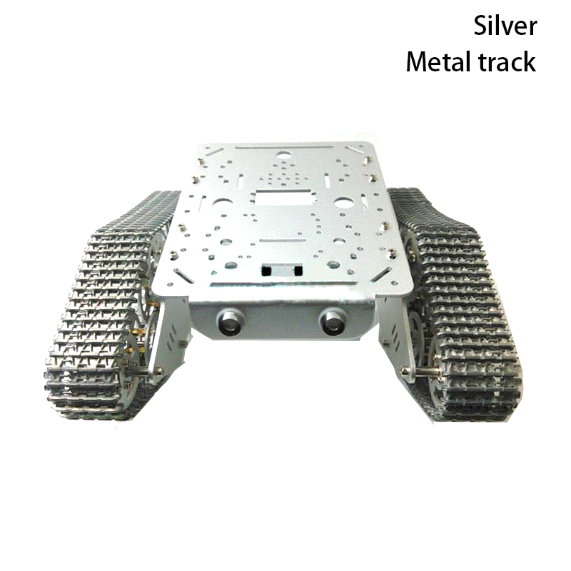 Raspberry Pi Kit - Metallisches 2WD-Panzerfahrzeug-Chassis mit Kunststoff- oder Metallketten,