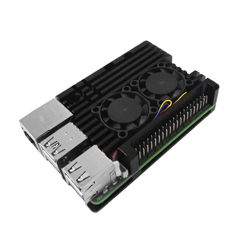 Pi 5 Case - Raspberry Pi 5, Aluminium-Metallgehäuse mit zwei