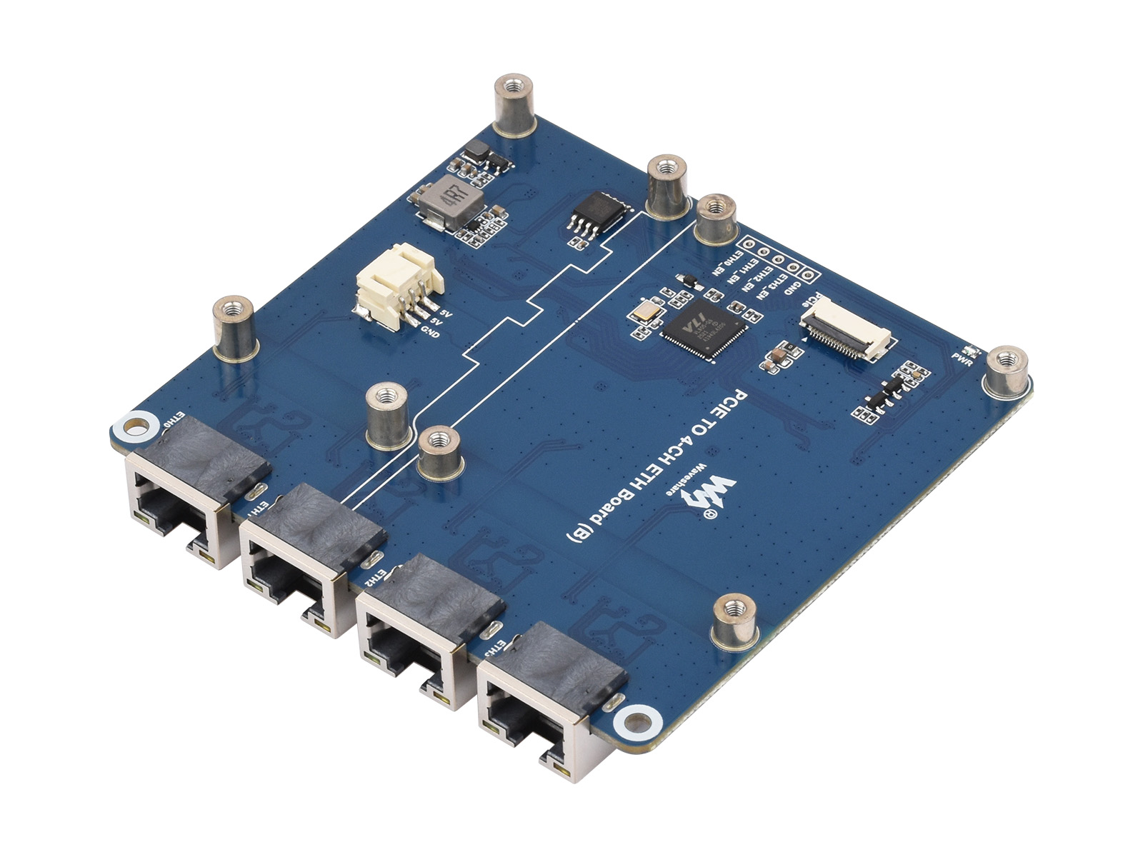 Waveshare PCIe TO 4-Kanal Giga – Raspberry Pi 5 Bewertung und Preis